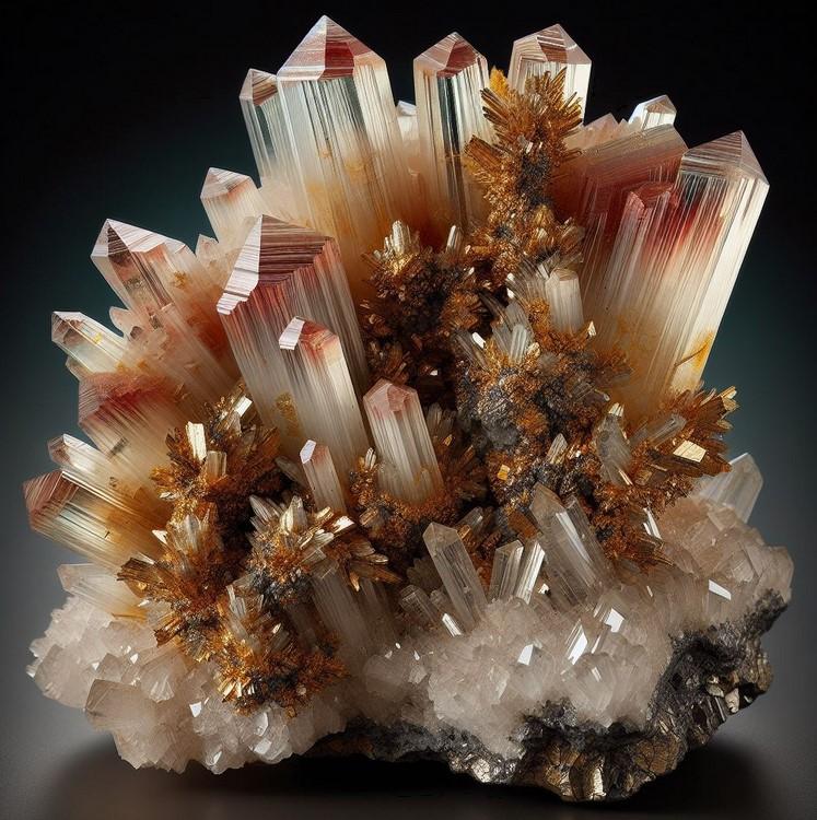 Barytine sur quartz
