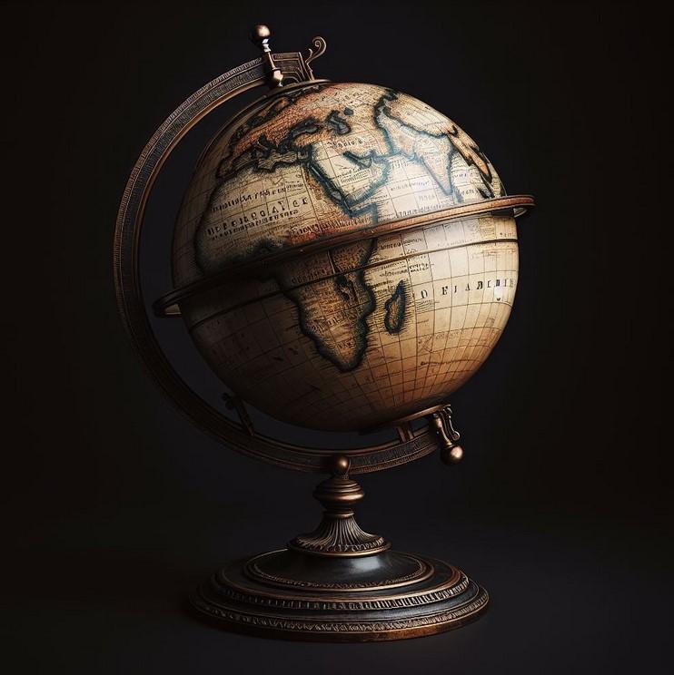 Globe terrestre de Delamarche